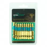 Набор бит кованых Cr-MO, PH2, 50 мм, 10 штук, золото, Тайвань